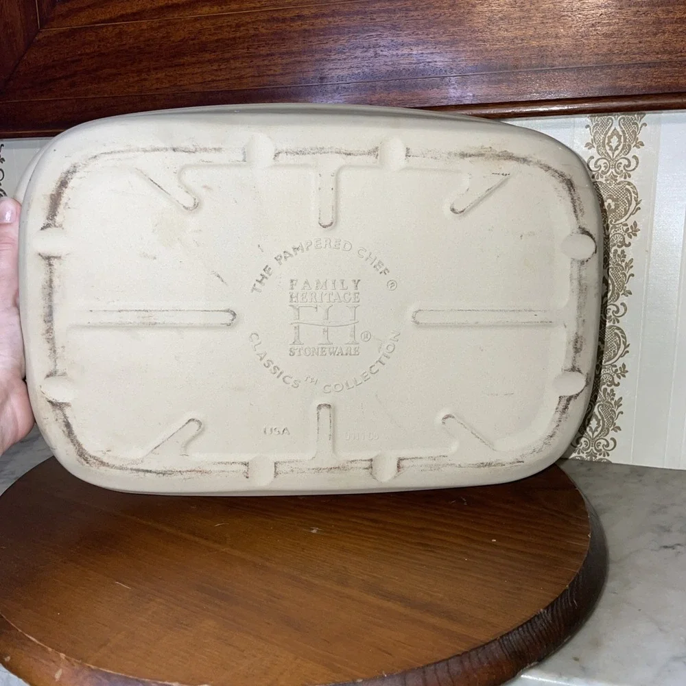 Pampered Chef 9 X‎ 13 Baking Casserole Dish Family Heritage Stoneware Cook Bake